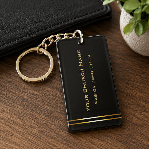 Gold Elegance2 Church Pastor Classy Key Ring