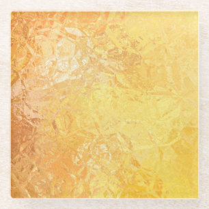 Gold Elegance: Abstract Luxurious Background Glass Coaster