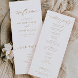Gold Elegant Calligraphy Wedding Ceremony Program<br><div class="desc">Gold Elegant Calligraphy Wedding Ceremony Program</div>