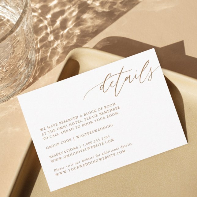 Gold Elegant Calligraphy Wedding Details Cards (Creator Uploaded)