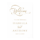 Gold Elegant Calligraphy Wedding Welcome Sign