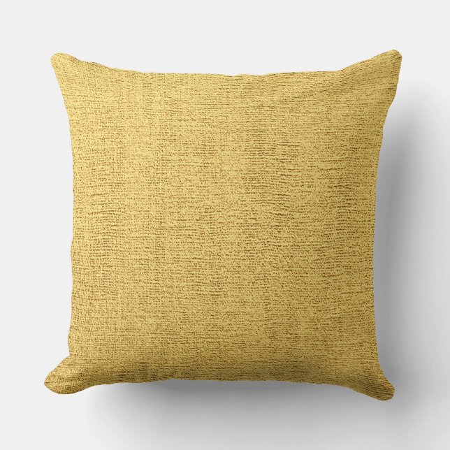 Gold Elegant Canvas Look Cushion (Front)