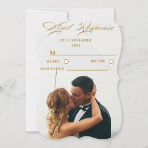 Gold Elegant Classic RSVP Card