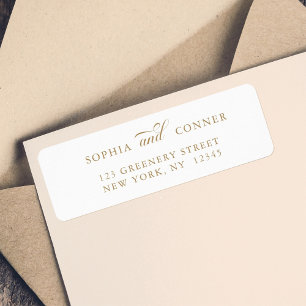 Gold Elegant Classy Return Address Label