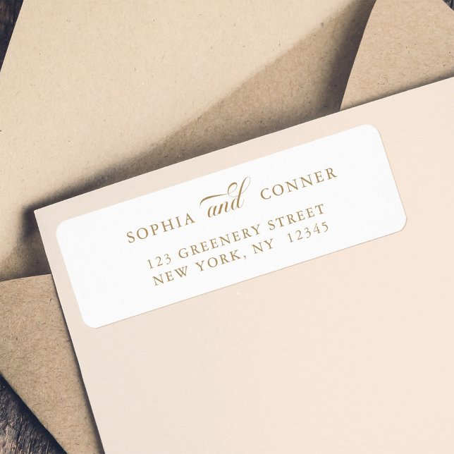 Gold Elegant Classy Return Address Label (Creator Uploaded)