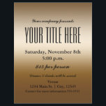 Gold Elegant Glamour Event Flyer Poster<br><div class="desc">Gold Elegant Glamour Event Flyer Poster</div>
