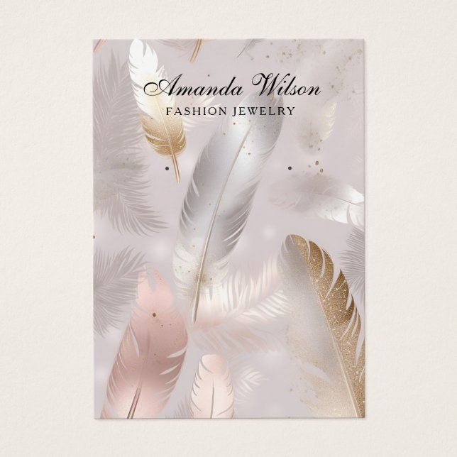 Gold Elegant Jewellery Earring Display Card  (Front)