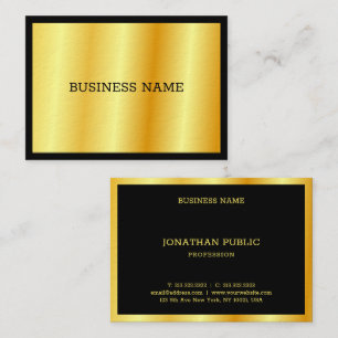 Gold Elegant Luxury Personalised Modern Template Business Card