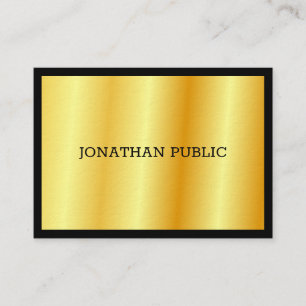 Gold Elegant Luxury Personalised Template Modern Business Card
