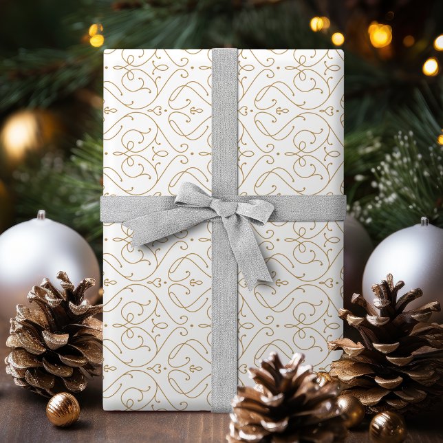 Gold elegant modern classic vintage wedding wrapping paper (Gold elegant modern classic vintage wedding wrapping paper)
