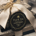 Gold Elegant Ornate Romantic Medical Graduation Classic Round Sticker<br><div class="desc">Gold Elegant Ornate Romantic Medical Graduation Classic Round Sticker, "The Finishing Touch: Adding Elegance to Your Medical Graduation with Gold Thank You Stickers": Discuss the importance of expressing gratitude and appreciation in style, highlighting how gold thank you stickers can enhance the overall presentation of graduation gifts and cards.</div>