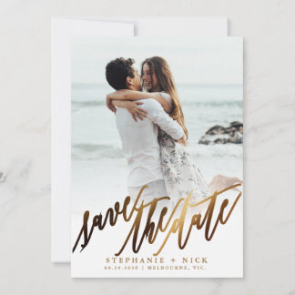 Gold Elegant Script Invitation