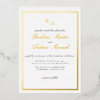 Gold Elegant Script Minimalist Wedding