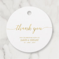 Gold Elegant Script Party Favour Thank you Favour