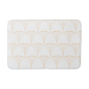 Gold, elegant simple luxurious traditional pattern bath mat