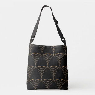 Gold, elegant simple luxurious traditional pattern crossbody bag