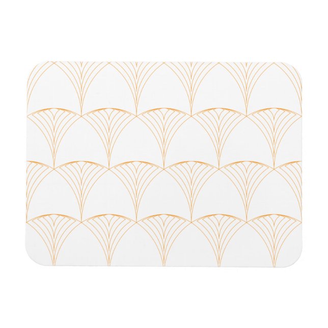 Gold, elegant simple luxurious traditional pattern magnet (Horizontal)