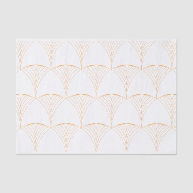 Gold, elegant simple luxurious traditional pattern tissue paper (Front)