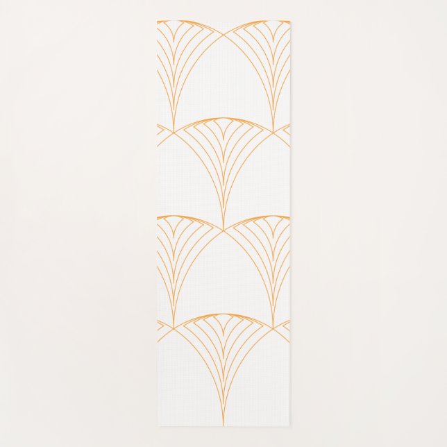 Gold, elegant simple luxurious traditional pattern yoga mat (Front)