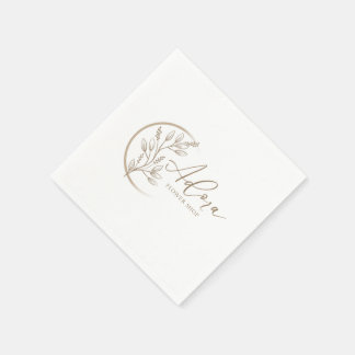 Gold | Elegant Stylish Lettering Cheers Event Napk Napkin