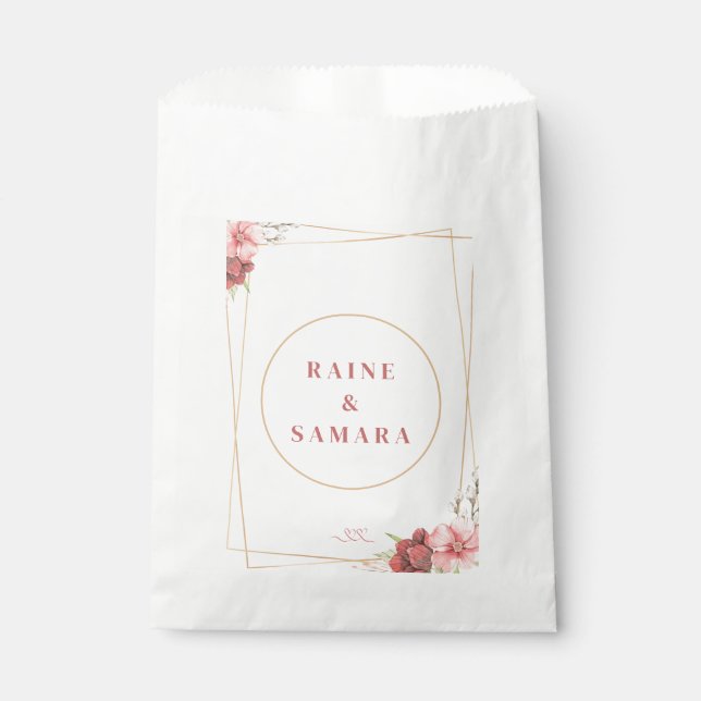 Gold Elegant Wedding Favour Bags (Front)