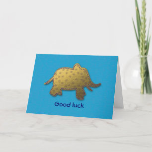 gold elephant card
