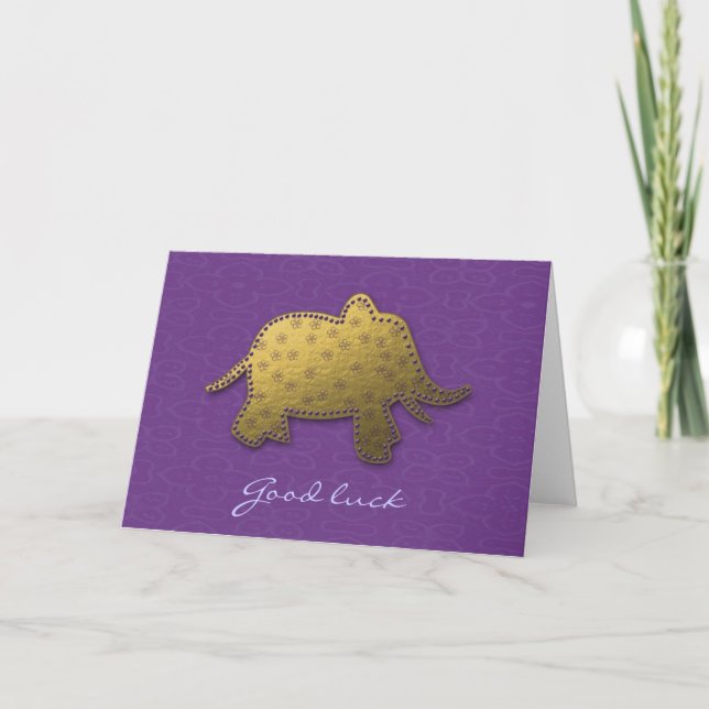 gold elephant card (Front)