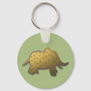 gold elephant key ring