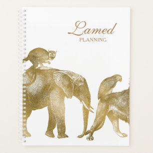 Gold Elephant Lion Planner