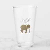 Gold Elephant Monogram Personalised