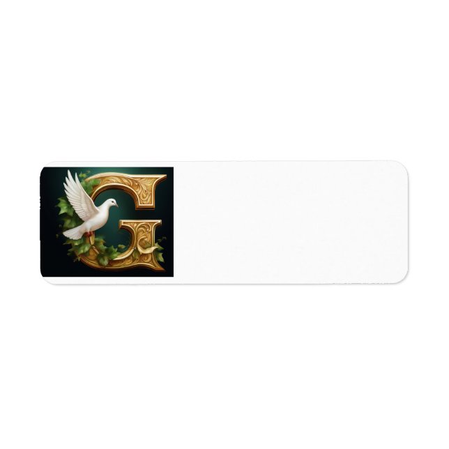 Gold Emboss G Return Address Label (Front)