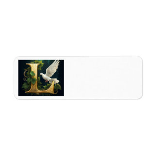 Gold Emboss L Return Address Label