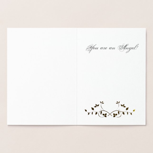 Gold Embossed Foil Thank you Card! Foil Card (Inside)