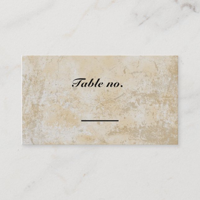 Gold Embossed Look Steamunk Wedding Place Card (Front)