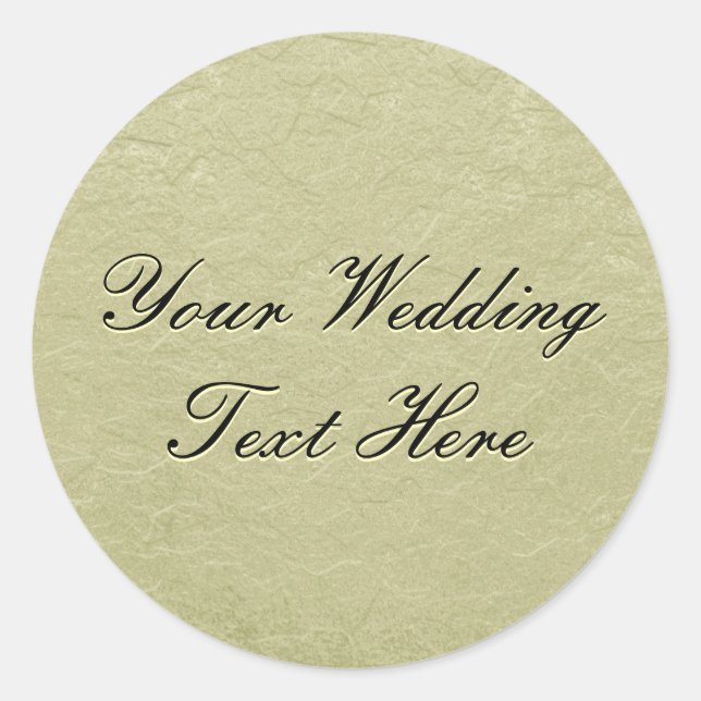 Gold Embossed Look Wedding Seal (Front)