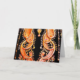 Gold Embroidery Card