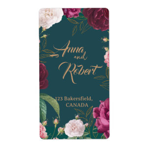 Gold & Emerald Green Floral