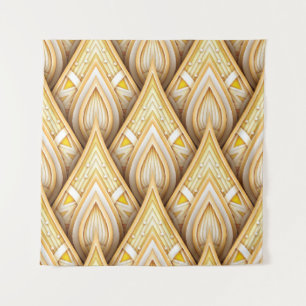 Gold Ethnic Motifs: Luxurious Seamless Tapestry