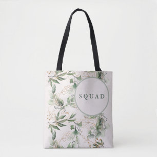 Gold Eucalyptus Gift Boho Bridal Shower Tote Bag