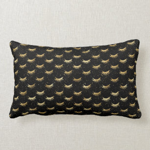 Gold eyelash pillow