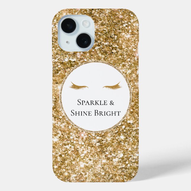 Gold Eyelashes girly glam glitter  Case-Mate iPhone Case (Back)