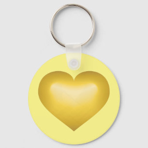 Gold fade heart keychain
