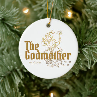 Gold Fairy Customisable The Godmother Ceramic Ornament