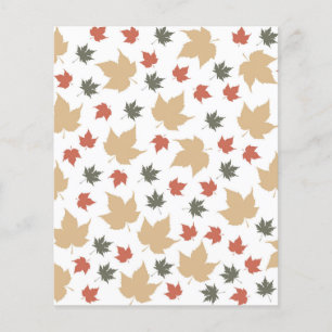 Gold Fall and Autumn Leaf Pattern Scrapbook Paper