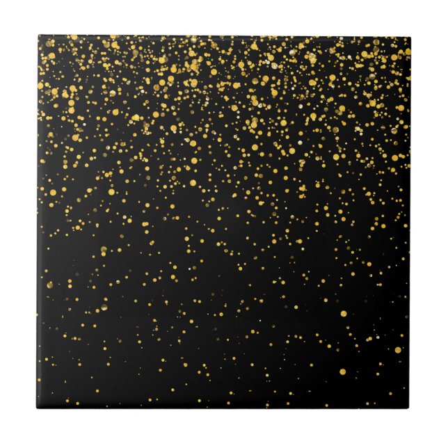 Gold Falling Ceramic Tile (Front)