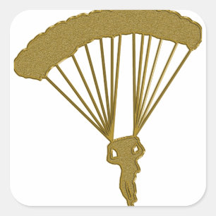 Gold Fallschirm Sticker