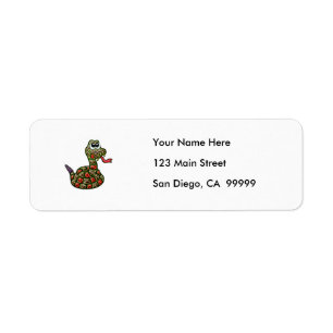 Gold Fanged Rattlesnake Return Address Label