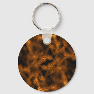 Gold fantasy pattern key ring