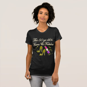 GOLD FASHION 50TH BIRTHDAY DIVA DESIGN T-Shirt