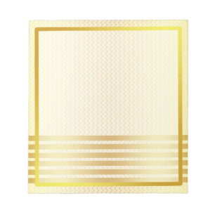 Gold Faux Boarder Striped Photo frame Autograph Notepad